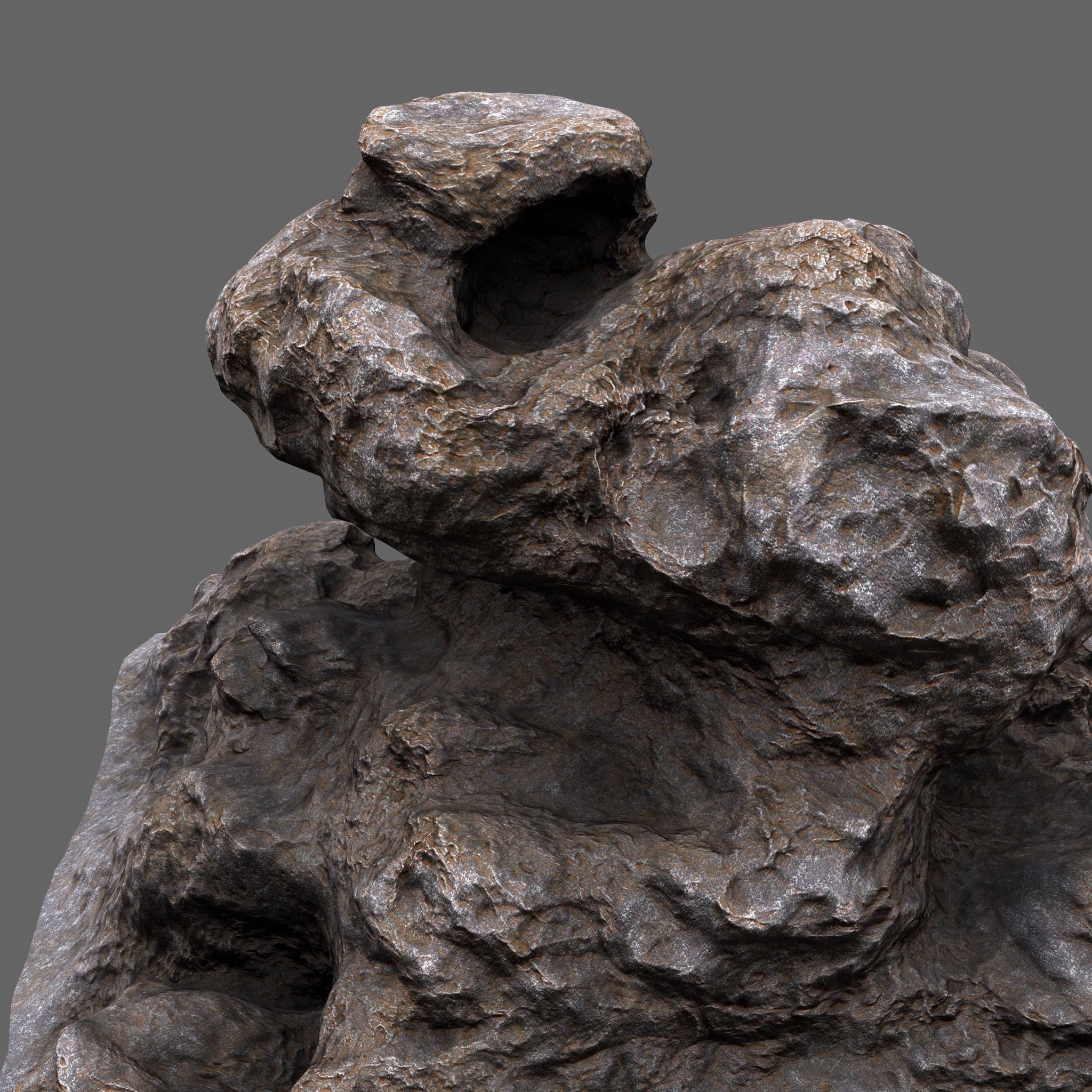 Rocks rock Low-poly 3D model_3
