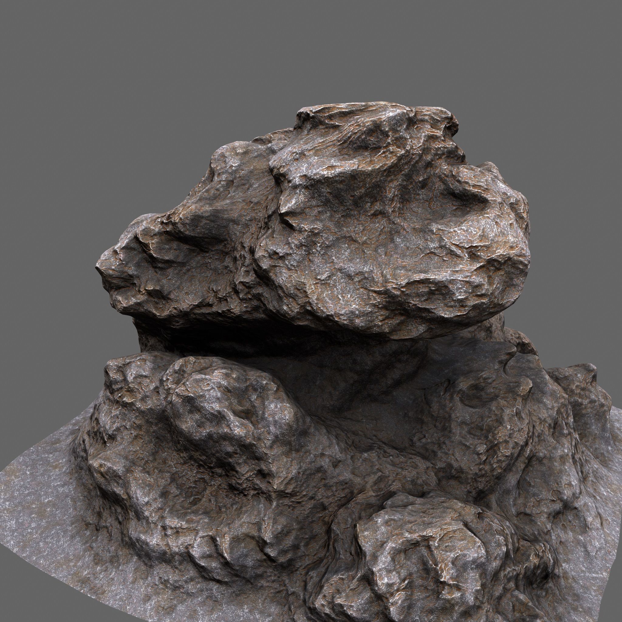 Rocks rock Low-poly 3D model_4