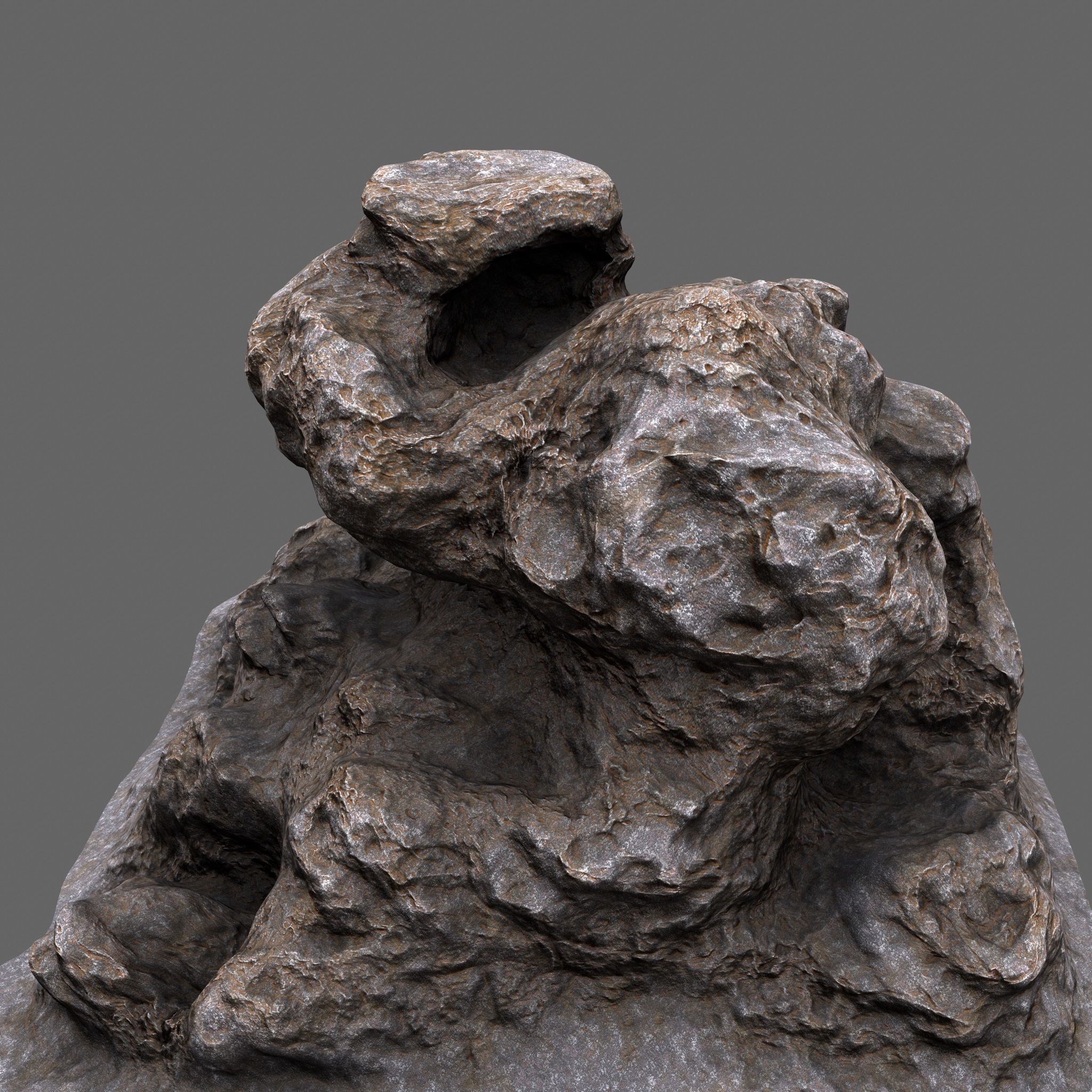 Rocks rock Low-poly 3D model_7