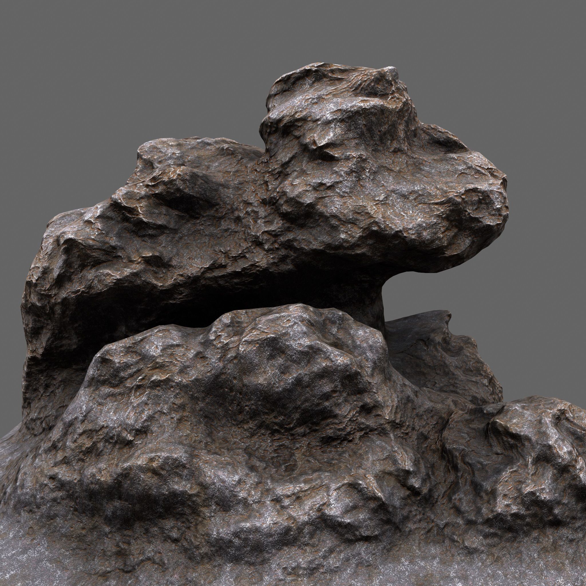 Rocks rock Low-poly 3D model_1