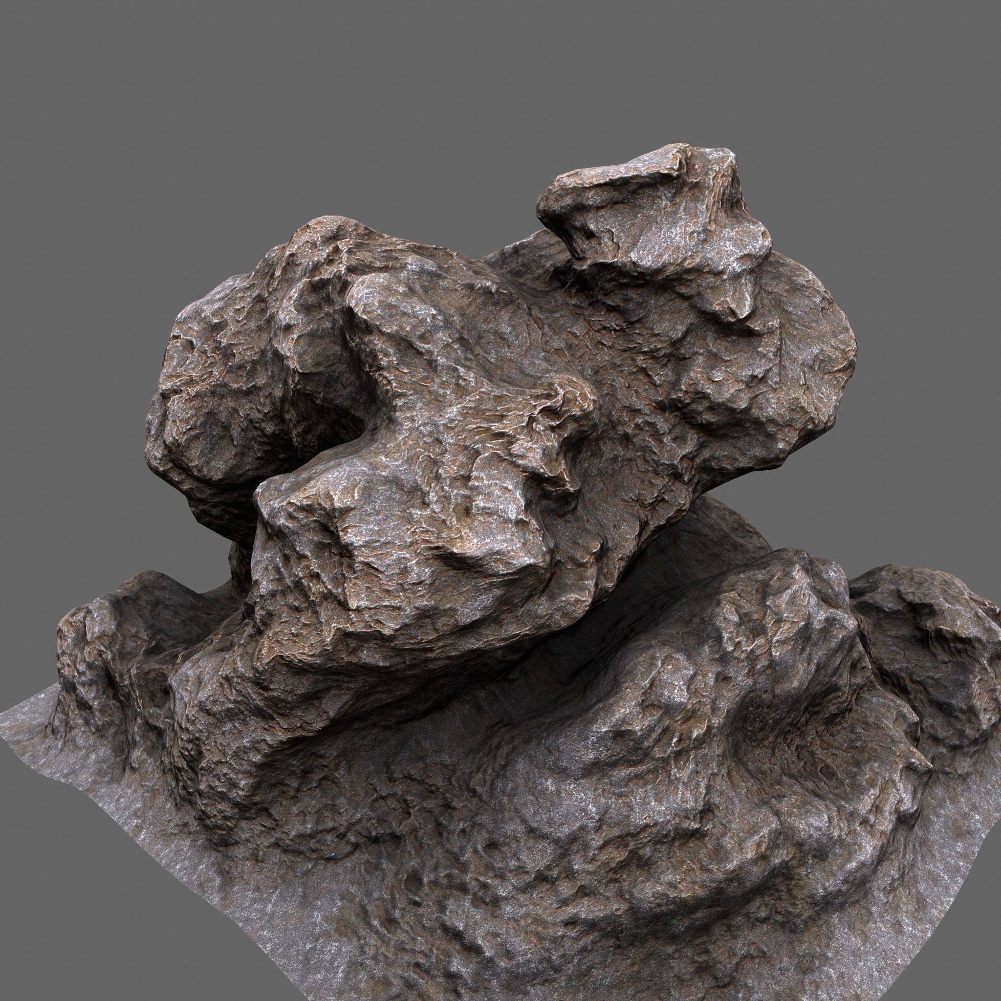 Rocks rock Low-poly 3D model_2