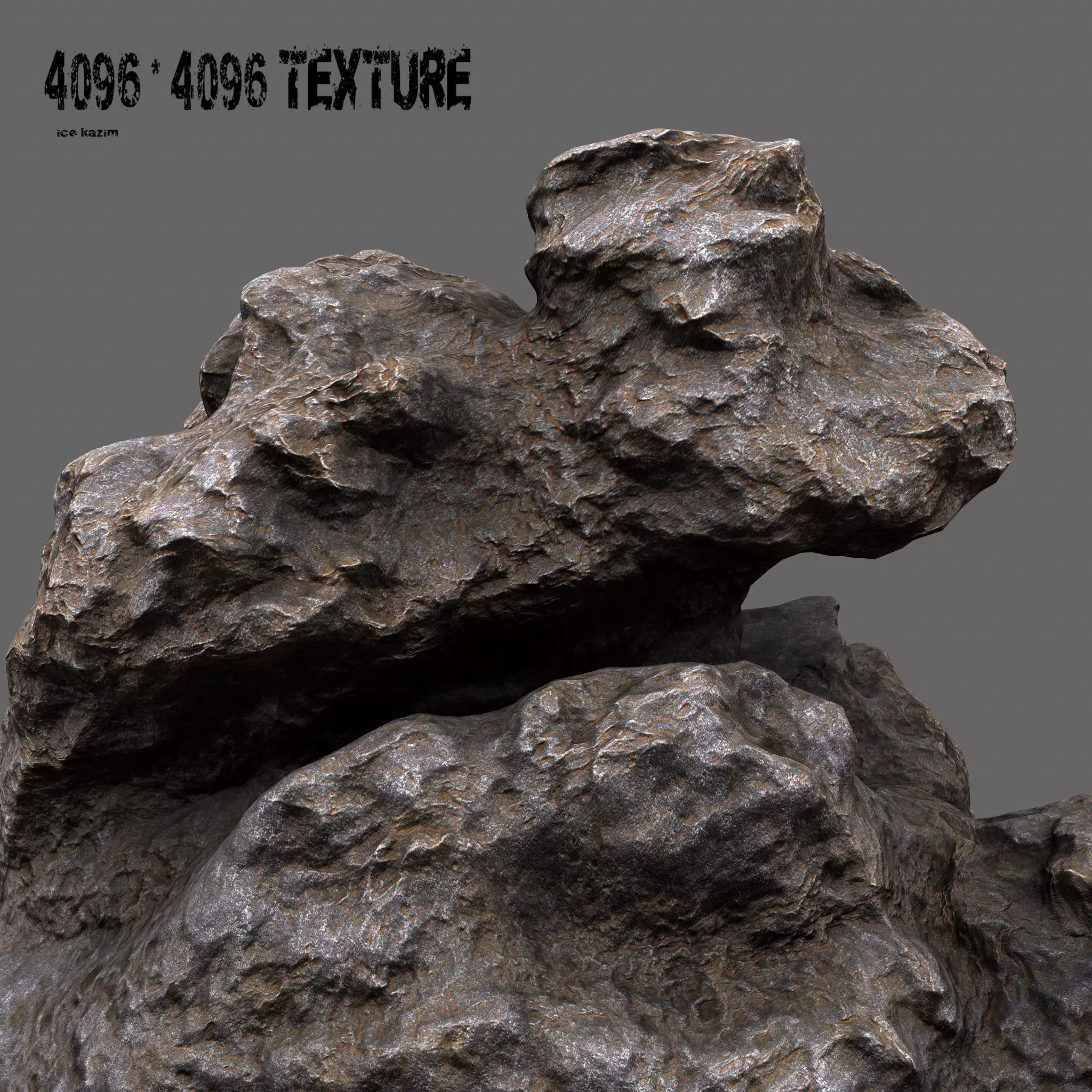 Rocks rock Low-poly 3D model_0
