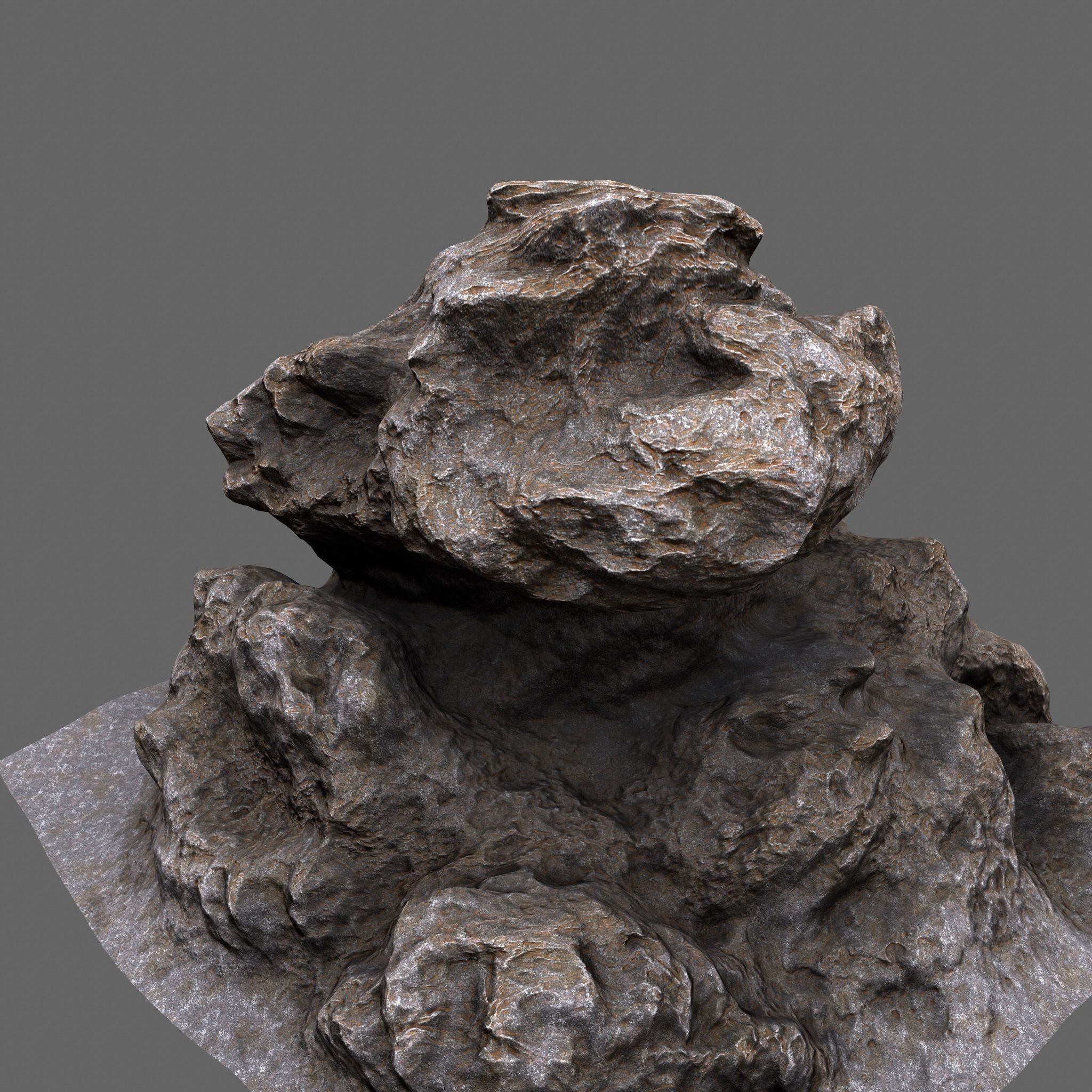 Rocks rock Low-poly 3D model_6