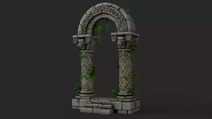 Fantasy Stone Arch High Detail  3D model 3