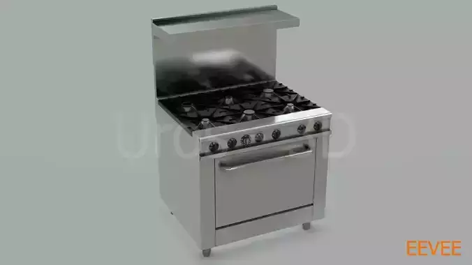 Commercial Gas Range with Oven - PBR