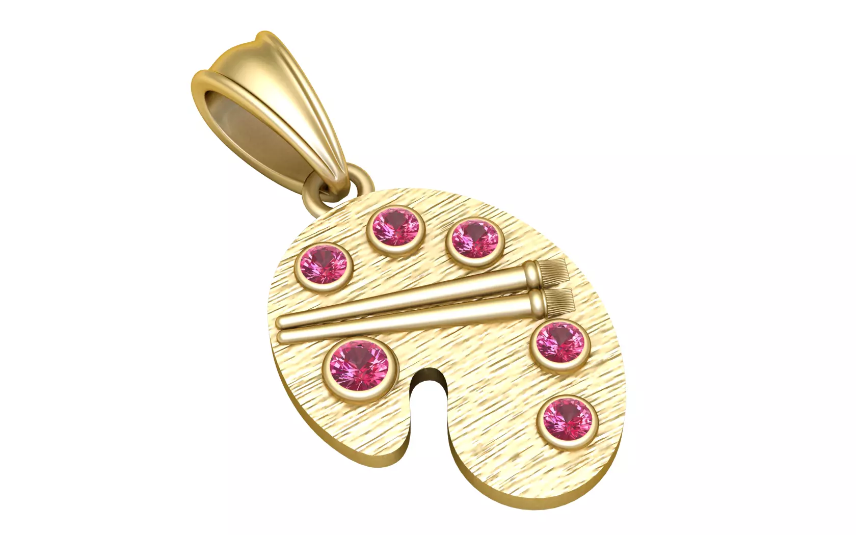 Golden Paint Box Pendant 3D Printable Model 3D print model