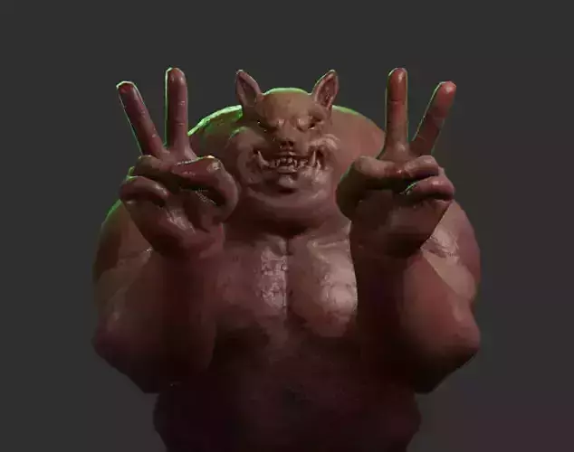 Original 3D Model Orc Boar Type