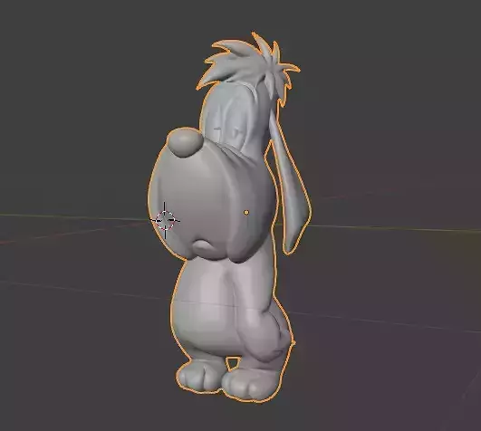 droopy cartoon dog 3d model
