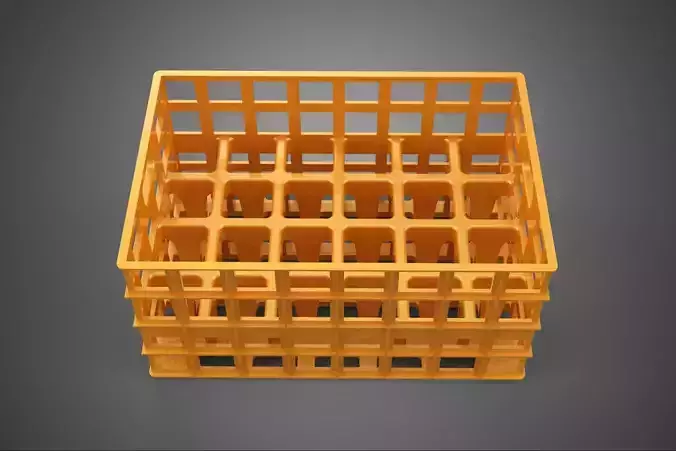YELLOW BOTTLE SOFTDRINK CARRIER PLASTIC CRATE BOX CONTAINER RACK