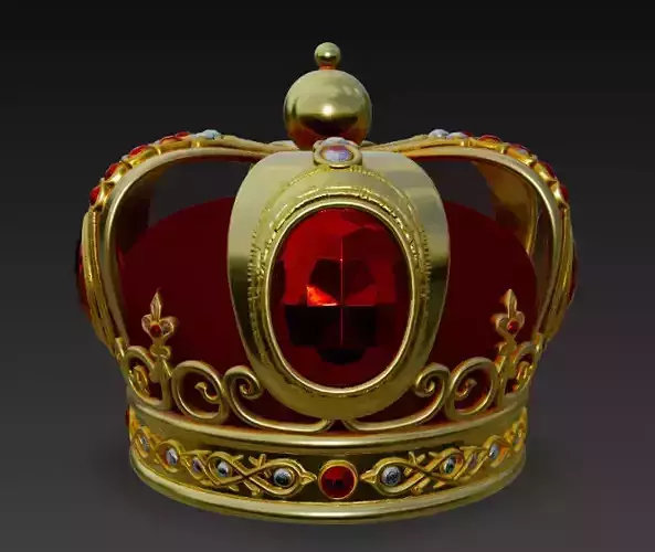Golden Crown with Emerald Gems