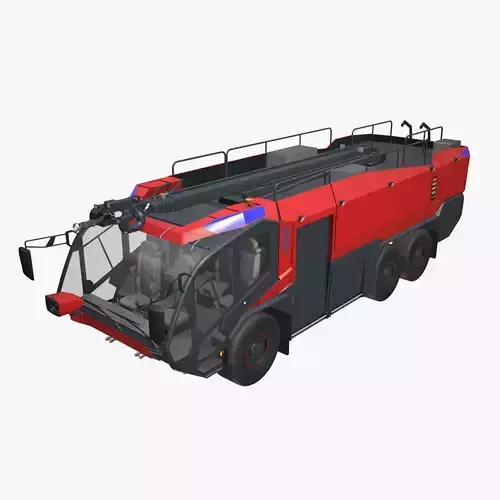 Airport Fire Truck 6x6 Red --380--