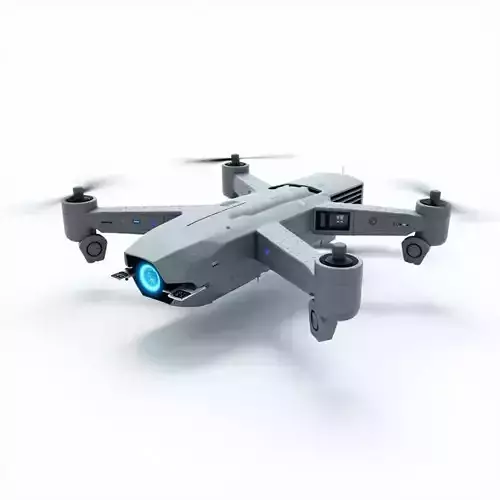 Military Recon Drone 3D Model Advanced Quadcopter