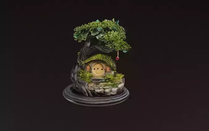 Fantasy Tree House Miniature Detailed 