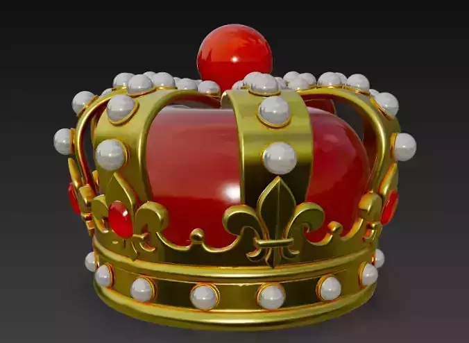 Golden Crown with Emerald Gems