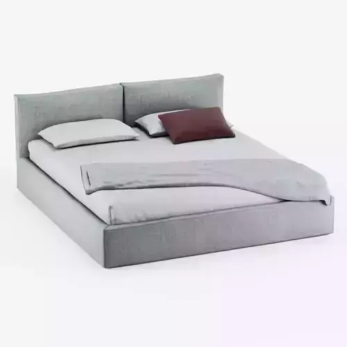 Brick Super King Size Bed 3D model