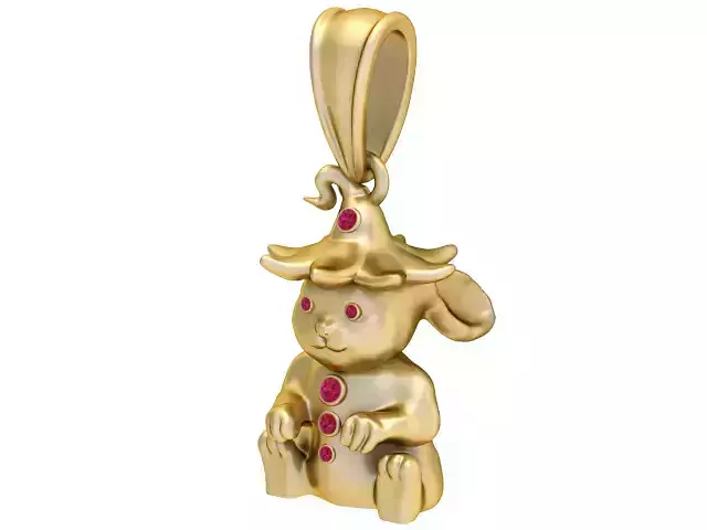 Bunny Pendant 3D Printable Model