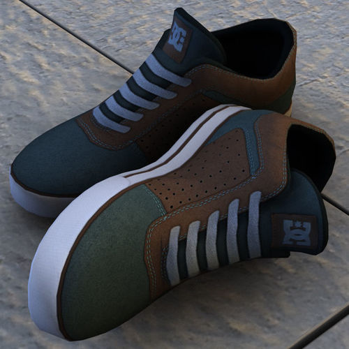DC shoe C4D 16 Free low-poly 3D model