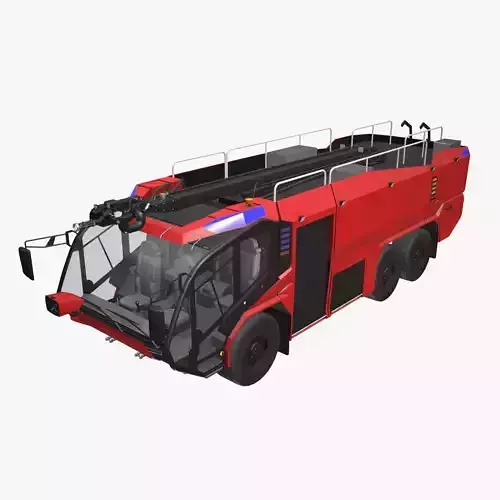 Airport Fire Truck 6x6 Red --381--