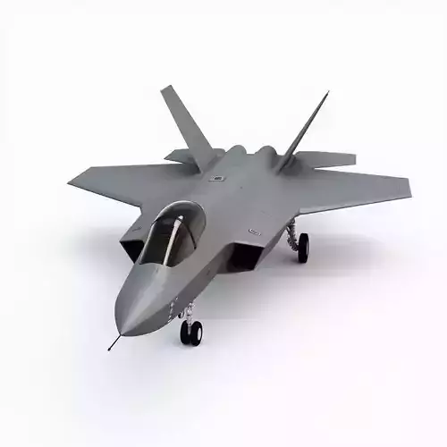 Modern Stealth Fighter Jet 3D Model Military Aircraft