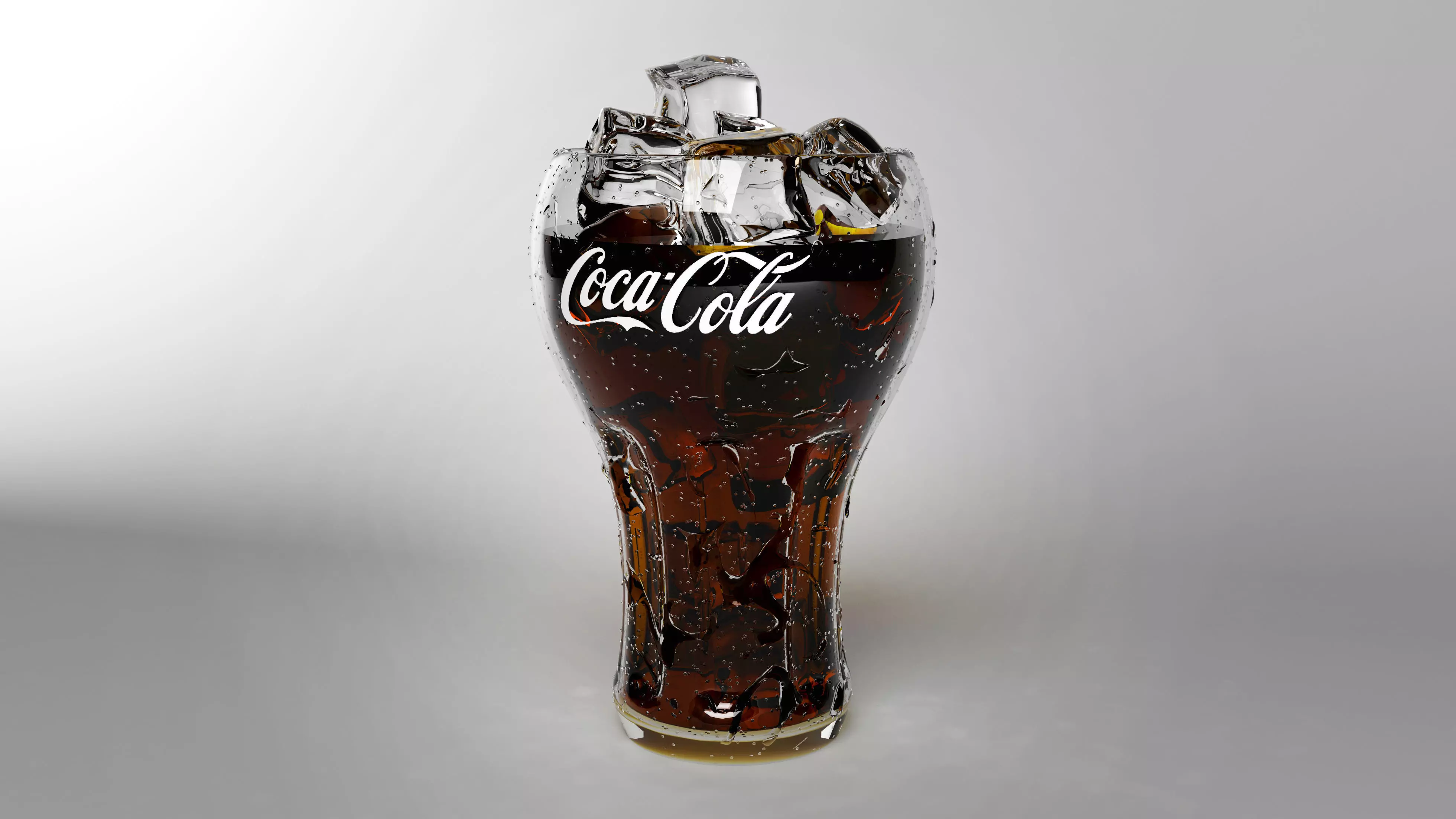 Photo Realistic Coca-Cola Glass 3D model