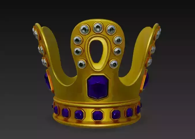 Golden Crown with Emerald Gems