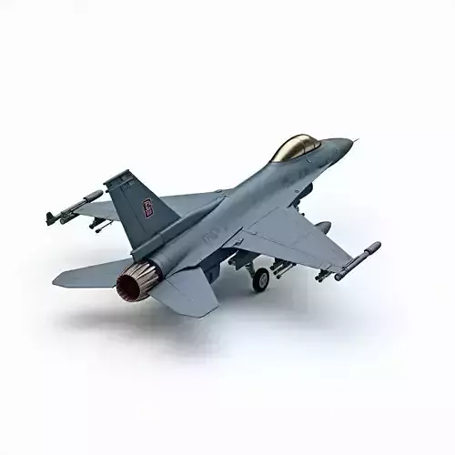 Modern Strike Fighter Jet 3D Model Military Aircraft