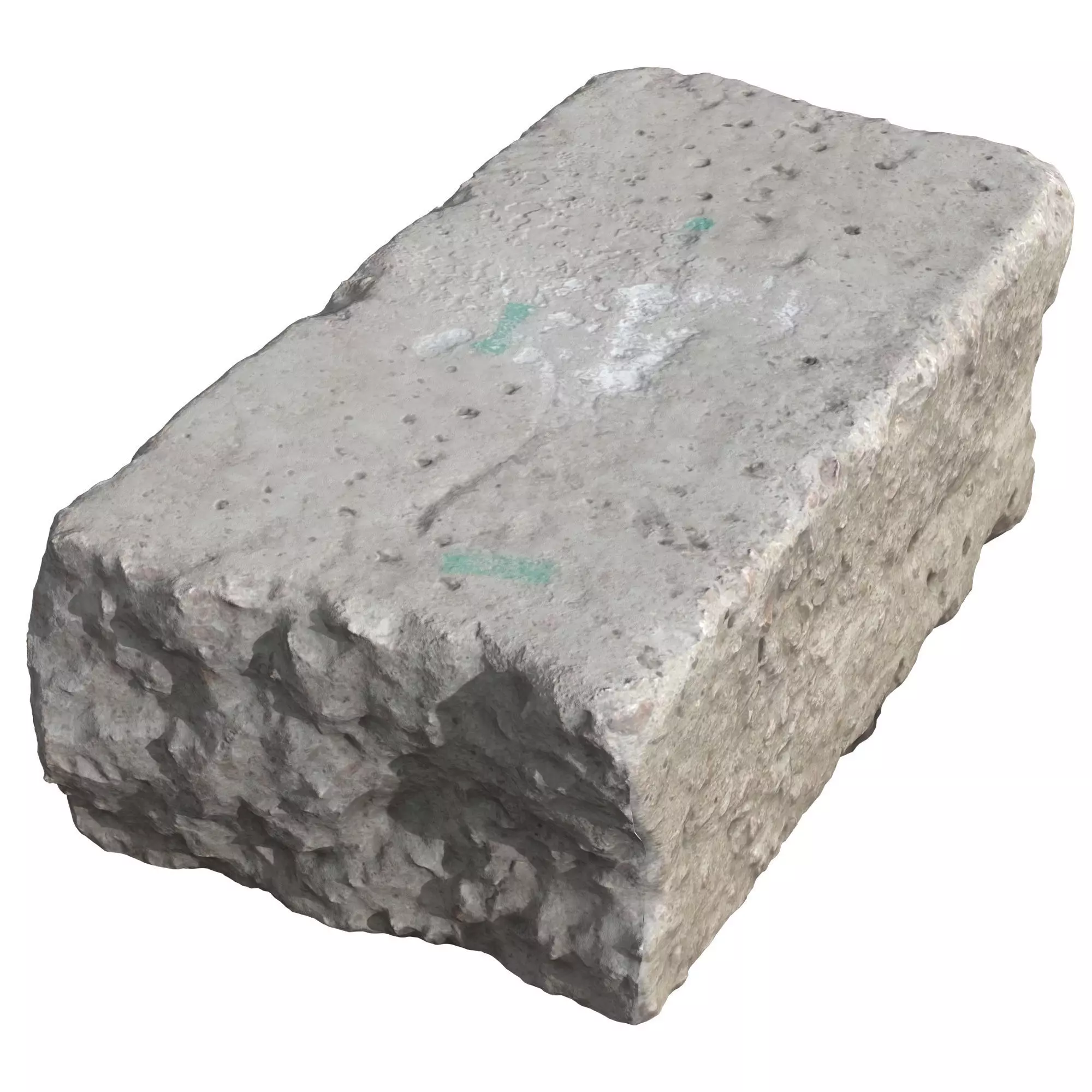 Concrete block Low-poly 3D model