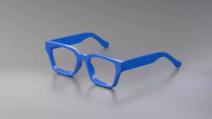 Bold Blue Acetate Eyeglass Frame 
