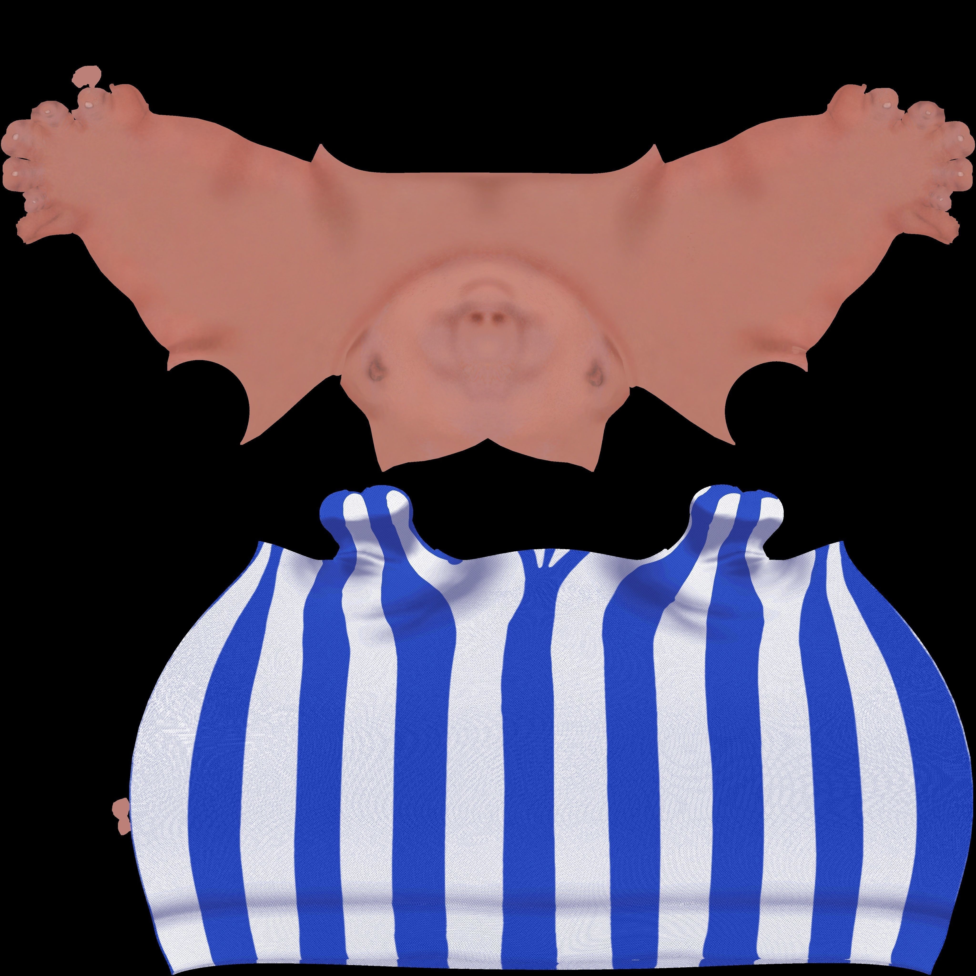 Obelix Low Poly with 4k Texture and Displacement map  Low-poly 3D model_21