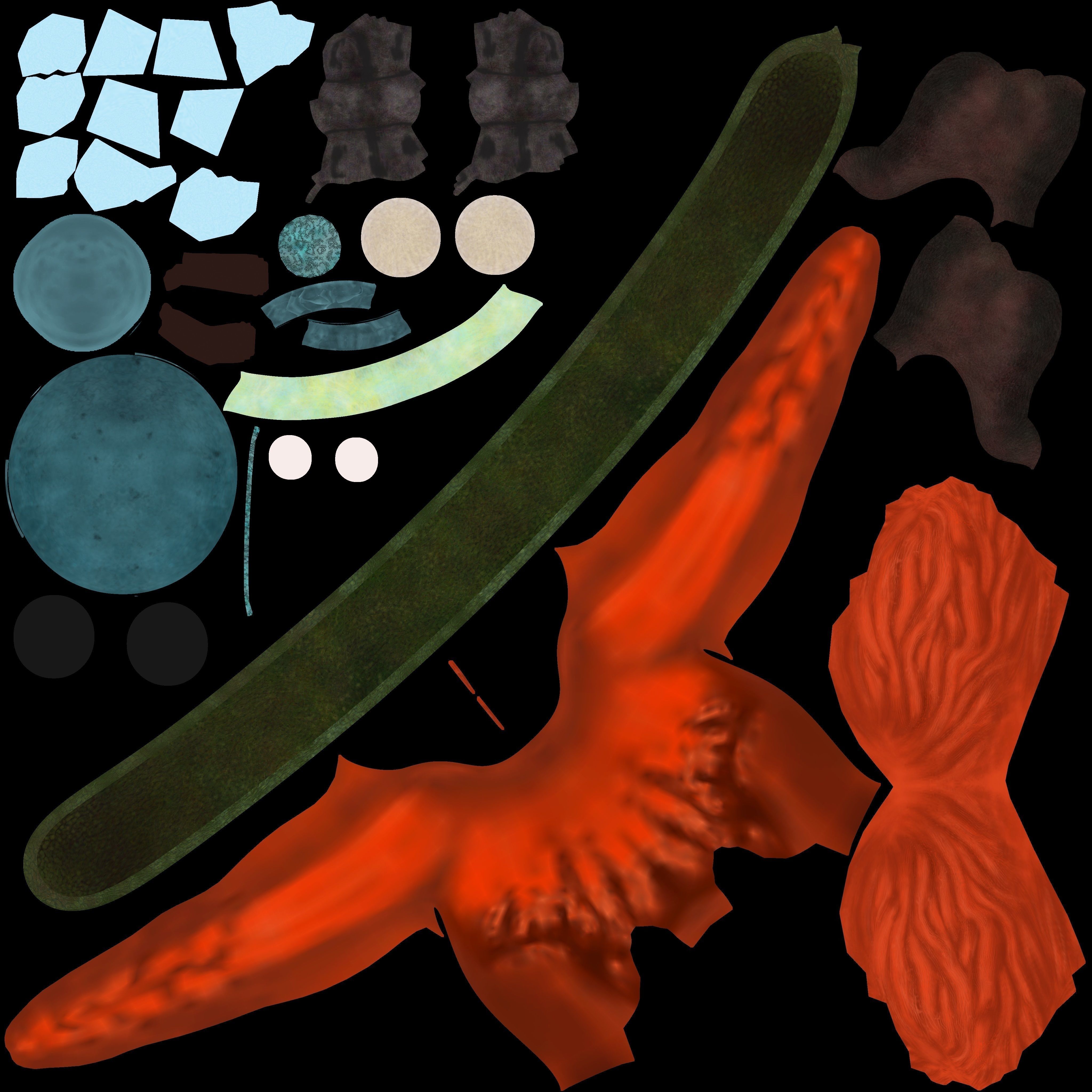 Obelix Low Poly with 4k Texture and Displacement map  Low-poly 3D model_23