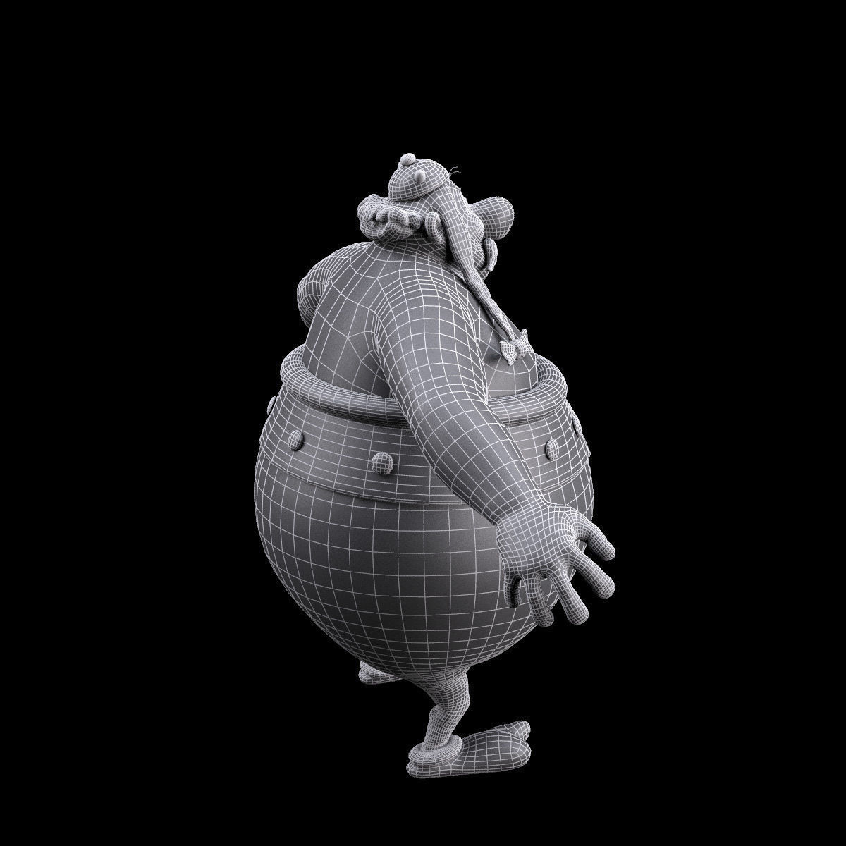 Obelix Low Poly with 4k Texture and Displacement map  Low-poly 3D model_11
