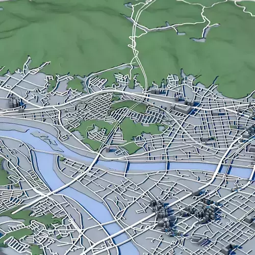 Iwakuni Cityscape Japan Kintai Bridge Samurai Castle Town 