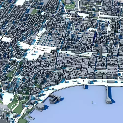 Baku Cityscape Azerbaijan Caspian Sea Skyline Flame Towers 