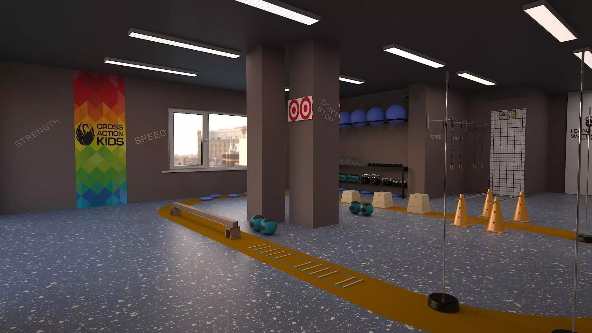 Body or Fitness Gym 3D model_0