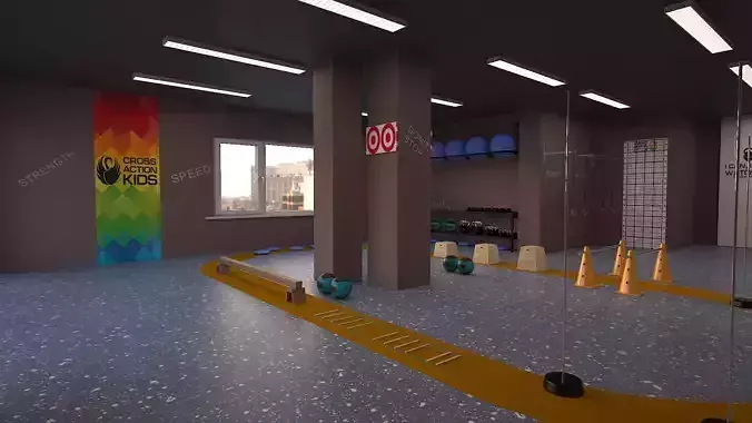 Body or Fitness Gym 3D model