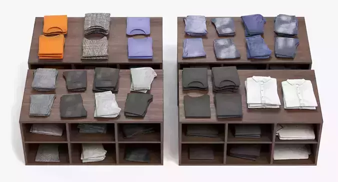 -Stands with Clothes-