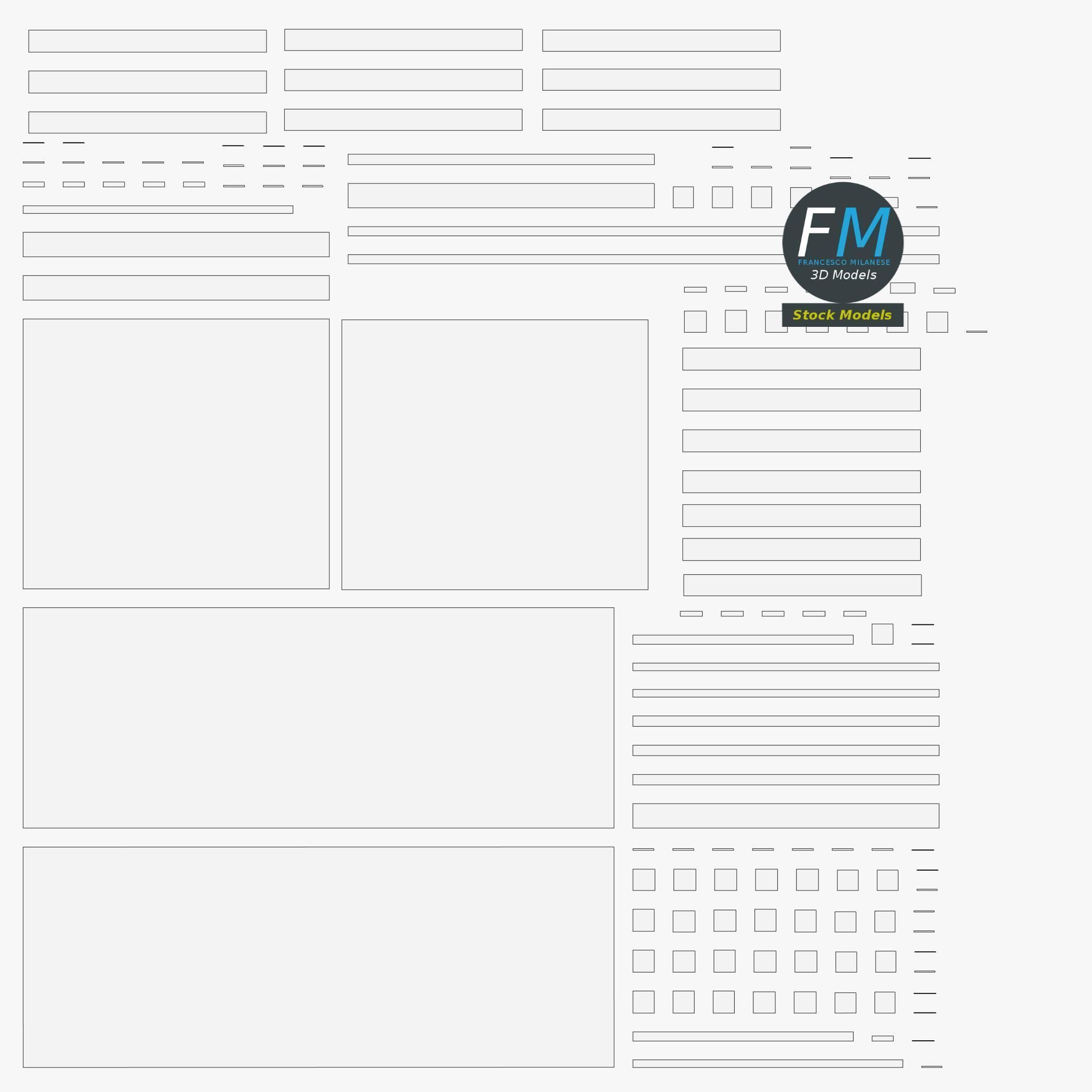 Extended table Low-poly 3D model_11