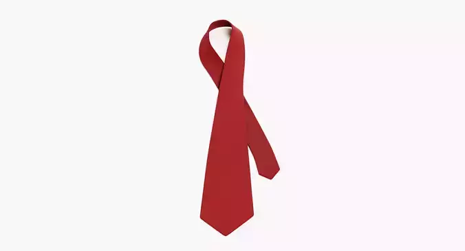 Tie V2 - Untied Classic Red Necktie
