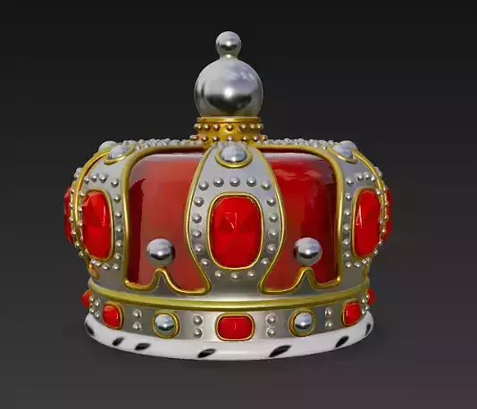 Golden Crown with Emerald Gems