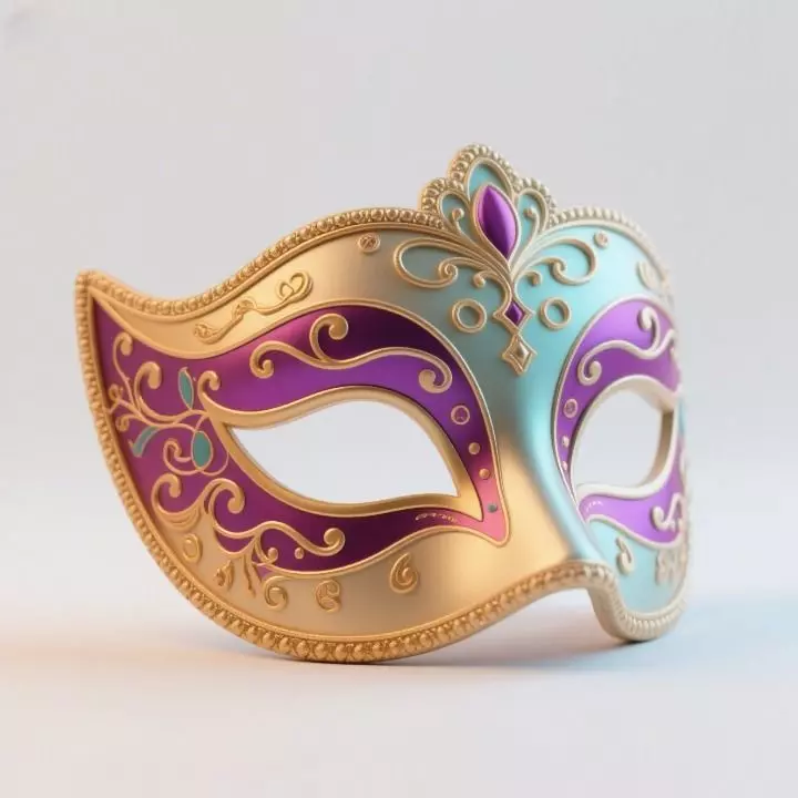 2960 Venetian Carnival Mask Color 3D Model magic 3D print model