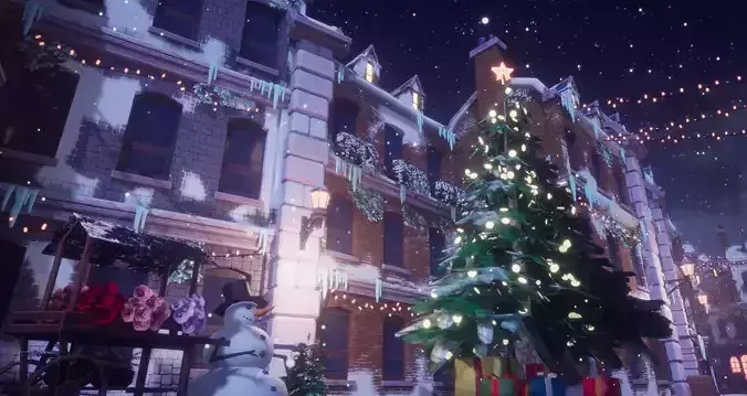Stylized Christmas Town