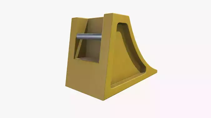 Vehicle chock Low-poly 3D model 3