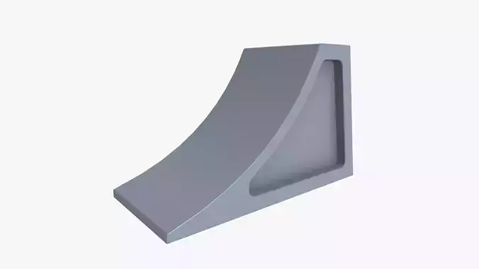 Vehicle chock Low-poly 3D model 6
