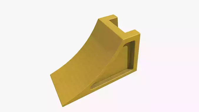 Vehicle chock Low-poly 3D model 5