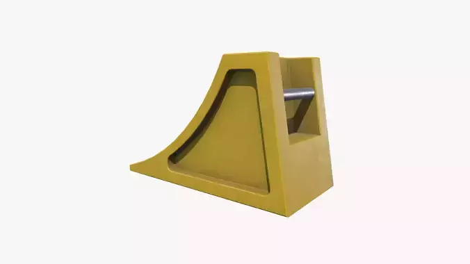 Vehicle chock Low-poly 3D model 4