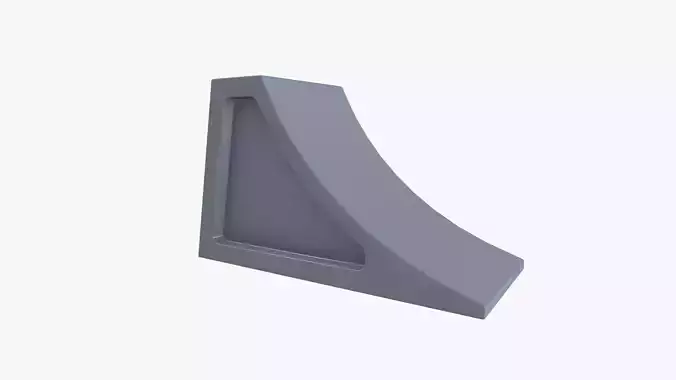Vehicle chock Low-poly 3D model 7