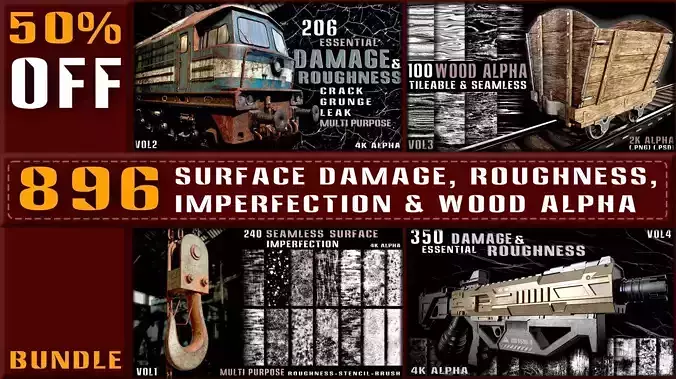 896 Surface Damage Roughness Impefrection and Wood Alpha