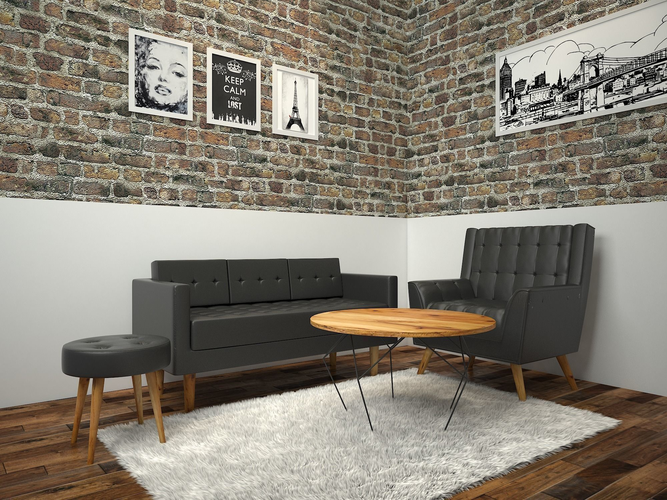 Simple Living room Set 3D model