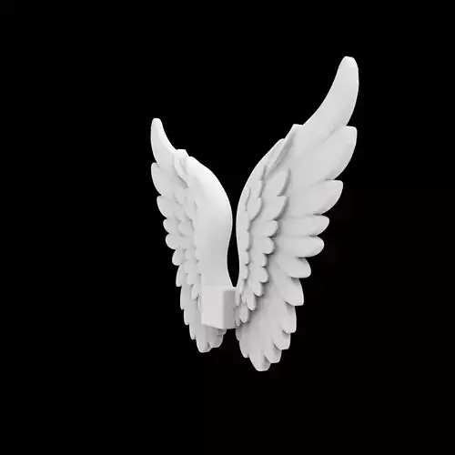 Elegant Angel Wings Sculpture 3D print model