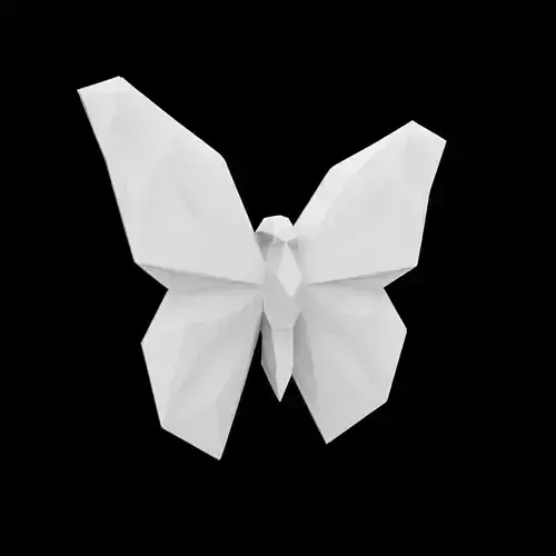 Geometric Butterfly Form 3D Printable Model
